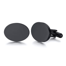 Load image into Gallery viewer, Engrave Initial Cufflinks for Wedding Birthday Groomsmen Gift Stainless Steel Cufflinks Statement Jewelry
