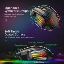 Load image into Gallery viewer, Ergonomic Wired Gaming Mouse LED 5500 DPI USB Computer Mouse Gamer RGB Mice X7 Silent Mause With Backlight Cable For PC Laptop
