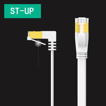 Load image into Gallery viewer, Ethernet Cable RJ45 Cat6 Lan Cable RJ 45 Flat Network Cable Patch Cord for Modem, Router, TV, Patch Panel, PC, Laptop 90 Degree

