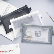 Load image into Gallery viewer, Pencil Case Transparent Mesh School Pencil Bag Capacity Nylon Pen Bag Case For Kid Gift
