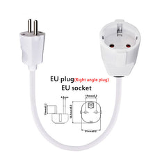 Load image into Gallery viewer, Power Adapter Cord European Round 2Pin Male to Female Plug Socket 2500W Power Extension Conversion Cable Black White
