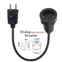Load image into Gallery viewer, Power Adapter Cord European Round 2Pin Male to Female Plug Socket 2500W Power Extension Conversion Cable Black White
