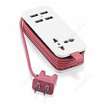 Load image into Gallery viewer, Power Strip With 4 USB Portable Extension Socket Euro Plug 1.5m Cable Travel Adapter USB Smart Phone Wall Charger Desktop Hub
