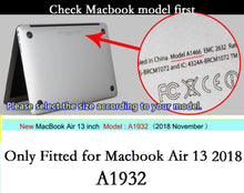Load image into Gallery viewer, 2PCS Keyboard Protector for Macbook Air 13 2018 A1932 Keyboard Cover Silicon Waterproof
