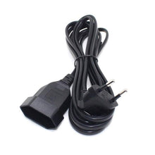 Load image into Gallery viewer, Male Plug To Female Socket Power Extension Cable For PC Computer PDU 0.3m/0.6m/1.8m EU 2Prong Bend Angled Cord
