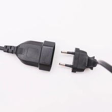 Load image into Gallery viewer, 90 Degree Male Plug To Female Socket Power Extension Cable For PC Computer PDU 0.3m/0.6m EU 2 Prong Bend Angled AC Cord
