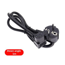 Load image into Gallery viewer, European 2 Pin Male to IEC 3 Pin Female ,Schuko to IEC C13 Angled 90 Degree AC Power Cord EU Adapter Extension Lead Cable
