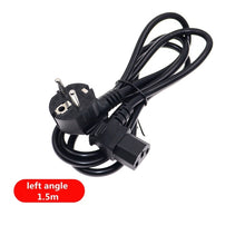 Load image into Gallery viewer, European 2 Pin Male to IEC 3 Pin Female ,Schuko to IEC C13 Angled 90 Degree AC Power Cord EU Adapter Extension Lead Cable
