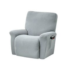 Load image into Gallery viewer, European Style Recliner Stretch Sofa Cover Charcoal Thickened Fleece Recliner Protection Pad Non-slip Furniture Cover
