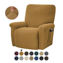 Load image into Gallery viewer, European Style Recliner Stretch Sofa Cover Charcoal Thickened Fleece Recliner Protection Pad Non-slip Furniture Cover
