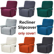Load image into Gallery viewer, European Style Recliner Stretch Sofa Cover Charcoal Thickened Fleece Recliner Protection Pad Non-slip Furniture Cover

