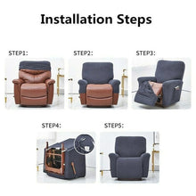 Load image into Gallery viewer, European Style Recliner Stretch Sofa Cover Charcoal Thickened Fleece Recliner Protection Pad Non-slip Furniture Cover
