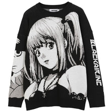 Load image into Gallery viewer, Mens Hip Hop Streetwear Harajuku Sweater Vintage Japanese Style Anime Girl Knitted Cotton Pullover Sweaters Male
