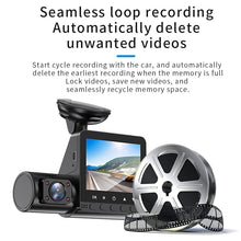 Load image into Gallery viewer, FHD 1080P Dash Cam 3-Lens Car DVR 24H Parking Monitoring Video DashCam 3 Channel Video Recorder Three Way Black Box
