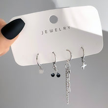 Load image into Gallery viewer, Korean Fashion Metal Love Heart Circle Drop Small Earrings for Women Trend Pendant Piercing Earrings Set Jewelry
