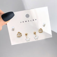 Load image into Gallery viewer, Korean Fashion Metal Love Heart Circle Drop Small Earrings for Women Trend Pendant Piercing Earrings Set Jewelry
