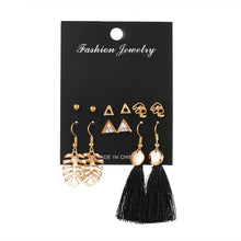 Load image into Gallery viewer, Women's Earrings Set Pearl Earrings For Women Bohemian Fashion Jewelry 2020 Geometric Crystal Heart Stud Earrings
