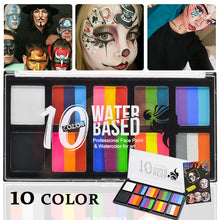 Load image into Gallery viewer, 10 Colors Fancy Dress Beauty Makeup Tool Face Body Art Paint Water Based Oil Painting Halloween Party Makeup Kit Wholesale
