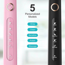 Load image into Gallery viewer, Fairywill Electric Sonic Toothbrush  USB Charge Rechargeable Adult Waterproof Electronic Tooth 8 Brushes Replacement Heads
