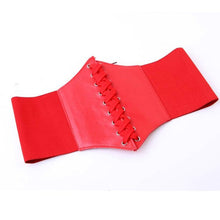Load image into Gallery viewer, Shapewear Fashion Corset Wide Belts Faux Leather Slimming Body Shaping Girdle Belt for Women Elastic Tight High Waist for Daily Wear
