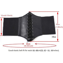 Load image into Gallery viewer, Shapewear Fashion Corset Wide Belts Faux Leather Slimming Body Shaping Girdle Belt for Women Elastic Tight High Waist for Daily Wear
