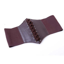 Load image into Gallery viewer, Shapewear Fashion Corset Wide Belts Faux Leather Slimming Body Shaping Girdle Belt for Women Elastic Tight High Waist for Daily Wear
