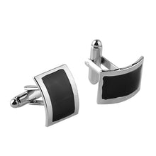 Load image into Gallery viewer, Fashion Luxury Men Shirts Cufflins Black Square Buttons Classic Cuff Links High Quality Jewelry Lawer Gifts
