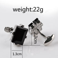 Load image into Gallery viewer, Fashion Luxury Men Shirts Cufflins Black Square Buttons Classic Cuff Links High Quality Jewelry Lawer Gifts
