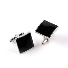 Load image into Gallery viewer, Fashion Luxury Men Shirts Cufflins Black Square Buttons Classic Cuff Links High Quality Jewelry Lawer Gifts
