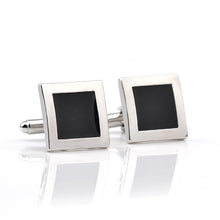 Load image into Gallery viewer, Fashion Luxury Men Shirts Cufflins Black Square Buttons Classic Cuff Links High Quality Jewelry Lawer Gifts
