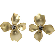 Load image into Gallery viewer, Fashion Matt Metal Flower Stud Earrings Cold Wind Temperament Simple Trendy Statement Earrings for Girls Gift Jewelry
