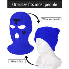 Load image into Gallery viewer, Fashion Neon Balaclava Three-hole Ski Mask Tactical Mask Full Face Mask Winter Hat Party Mask Limited Embroidery bone masculino
