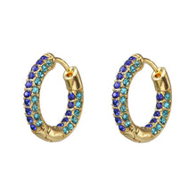 Load image into Gallery viewer, Fashion Round Beads Hoop Earrings for Women Trendy Geometric Circle Green Stone Earrings Huggies Jewelry 2023 New
