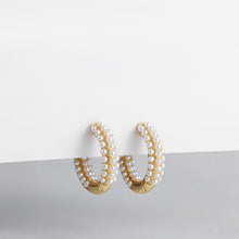 Load image into Gallery viewer, Fashion Round Beads Hoop Earrings for Women Trendy Geometric Circle Green Stone Earrings Huggies Jewelry 2023 New
