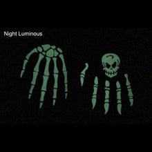 Load image into Gallery viewer, Fashion Skull Knitted Women Men Winter Scarf Skeleton Scarves Party Wraps with Black Fringe Luminous Skull Gloves
