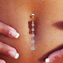 Load image into Gallery viewer, Fashion Women Girl Drop Body Piercing Dangle Navel Belly Button Bar Barbell Rings Jewelry
