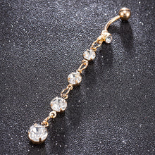 Load image into Gallery viewer, Fashion Women Girl Drop Body Piercing Dangle Navel Belly Button Bar Barbell Rings Jewelry
