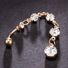Load image into Gallery viewer, Fashion Women Girl Drop Body Piercing Dangle Navel Belly Button Bar Barbell Rings Jewelry
