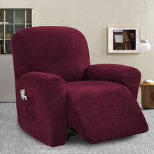 Load image into Gallery viewer, Recliner Chair Cover Velvet Plush Sofa Cover for Large Recliner Thick Velvet Furniture Protector with Elastic Bottom Couch Cover
