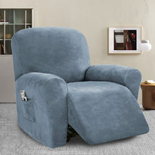 Load image into Gallery viewer, Recliner Chair Cover Velvet Plush Sofa Cover for Large Recliner Thick Velvet Furniture Protector with Elastic Bottom Couch Cover
