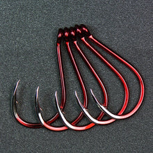 Load image into Gallery viewer, Fishing Barbed Hook Bend Mouth Triangular Fast Attack Super Needle Point Fishhook Black Seabream Bass Japan Hooks 4-8 Piece Pack
