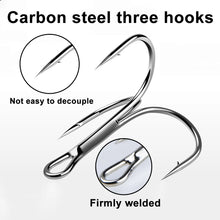 Load image into Gallery viewer, Fishing Hook 20/60/80pcs 2/4/6/8/10# High Carbon Steel Treble Hooks Fishing Tackle Tool Round Bend Fish Hook for Bass Carp
