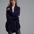 Load image into Gallery viewer, Fitshinling Oversized Sweater Cardigan Female Clothes Patchwork Batwing Sleeve Long Outerwear Women Winter Big Size Jacket Coat
