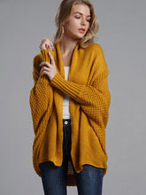 Load image into Gallery viewer, Fitshinling Oversized Sweater Cardigan Female Clothes Patchwork Batwing Sleeve Long Outerwear Women Winter Big Size Jacket Coat
