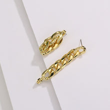 Load image into Gallery viewer, Flashbuy Thick Link U Shape Geometric Brass Gold Color Drop Earrings for Women Splice Stylish Earrings Celebrity Jewelry
