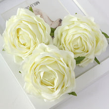 Load image into Gallery viewer, Artificial Flowers Head Retro Rose Heads High Quality Silk Roses Wedding decor fake flower head Party Decoration
