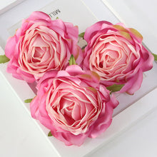 Load image into Gallery viewer, Artificial Flowers Head Retro Rose Heads High Quality Silk Roses Wedding decor fake flower head Party Decoration
