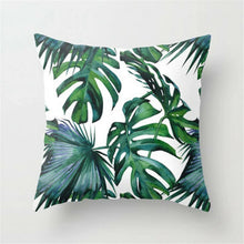 Load image into Gallery viewer, Floral Tropical plant leaves pillowcase cushion cover home decor rainforest green leaves plants throw sofa car cushion cover
