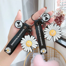 Load image into Gallery viewer, Flower Keychain For Women Silicone Trinket Charms Daisy Key Chain Girl Bags Keyring Jewelry Gift Key Ring Car Bag Pendant
