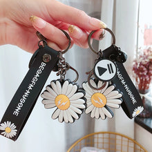 Load image into Gallery viewer, Flower Keychain For Women Silicone Trinket Charms Daisy Key Chain Girl Bags Keyring Jewelry Gift Key Ring Car Bag Pendant
